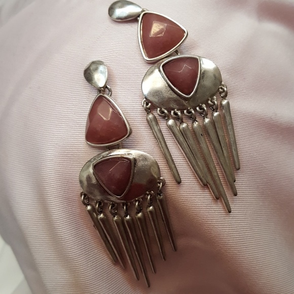 Silver with Stone Earrings | 3 for $40 - Picture 2 of 7